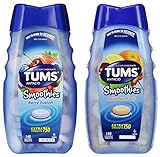 Tums Smoothies Berry Fusion / Assorted Fruit Combo 140 Count (2-pack) | 280 Chewable Tablets in Total