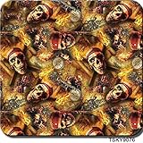 Papel del arte Película hidrográfica, Película de impresión de transferencia de agua - Hidropropulsión hidrográfica Húmeda-Zombie Patrón de cráneo-Gráficos de alta resoluciónHidromasaje Dip Película1.