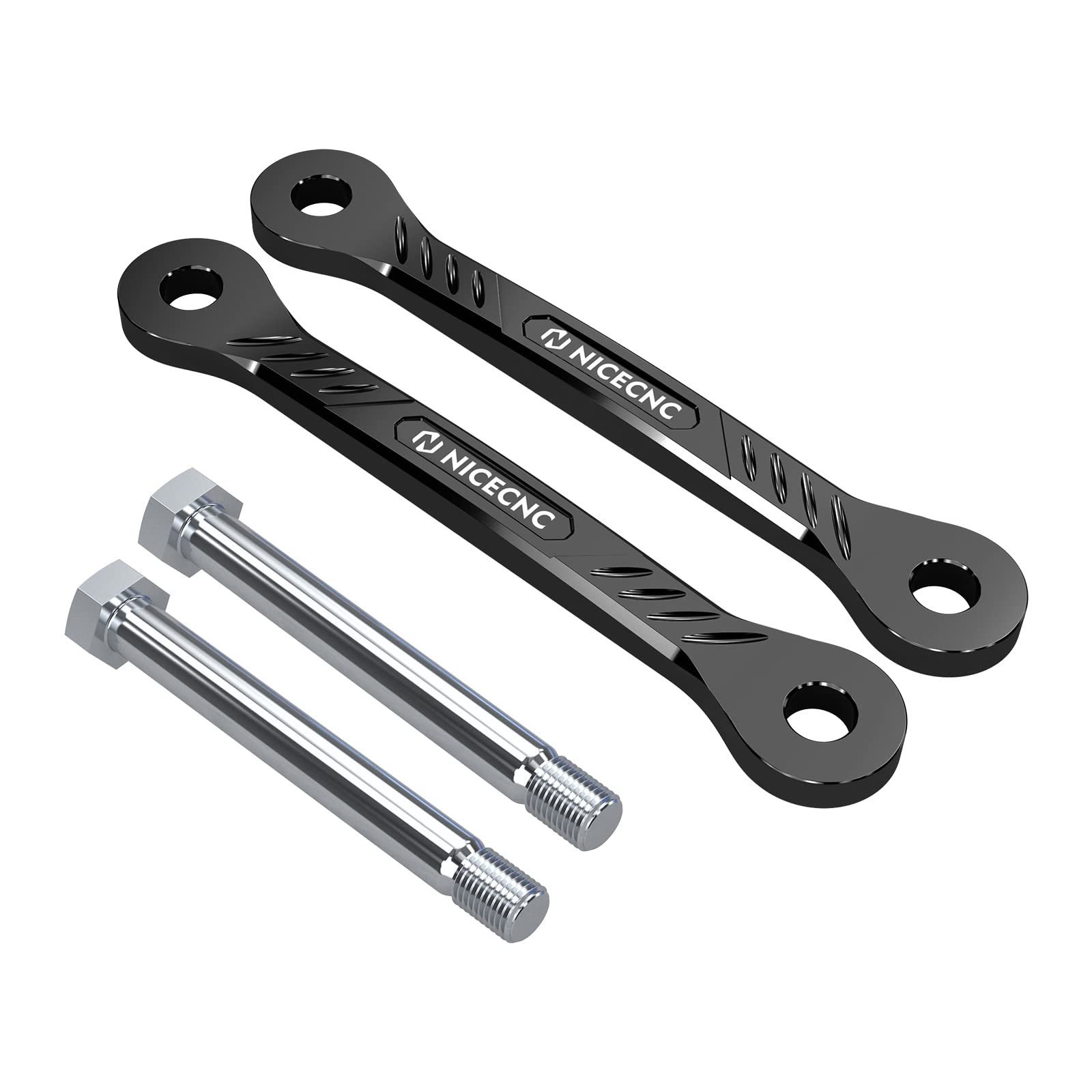 NICECNC Link di abbassamento nero in alluminio billet da 38 mm, Compatible with Yamaha Tenere 700/XTZ700 2019-2024, Tenere 700 Rally Edition 2020-2024