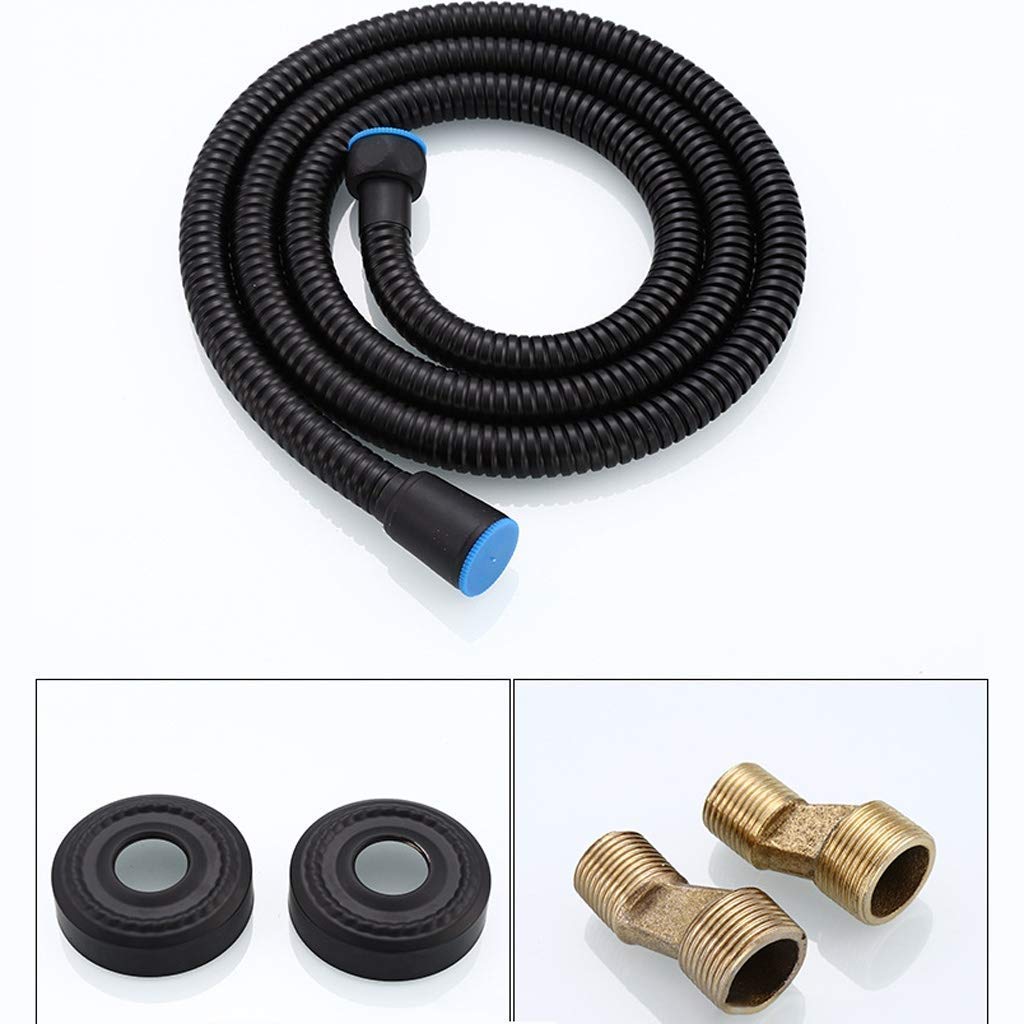 Juego de Grifo Mezclador de latón con inversor de caída de Lluvia y Rosa Negra para baño Antiguo, Kit de Sistema de válvula de Brazo de Ducha de Mano