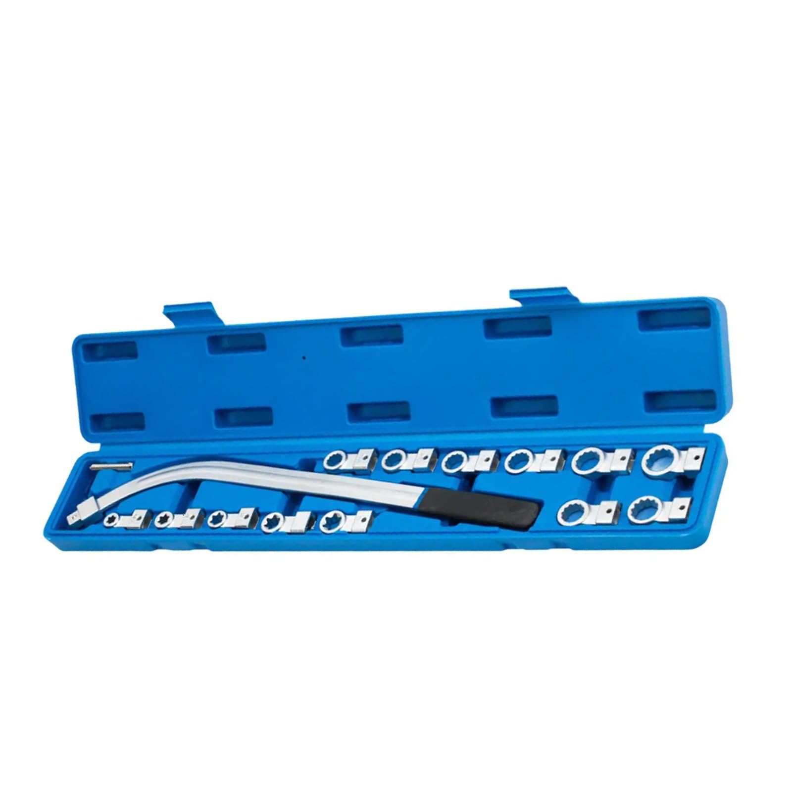 Kit de démontage de poulie de distribution professionnel avec adaptateurs à 12 points, outils antirouille et étui portable pour réparation automobile, ensemble de clés tendeurs de courroie de