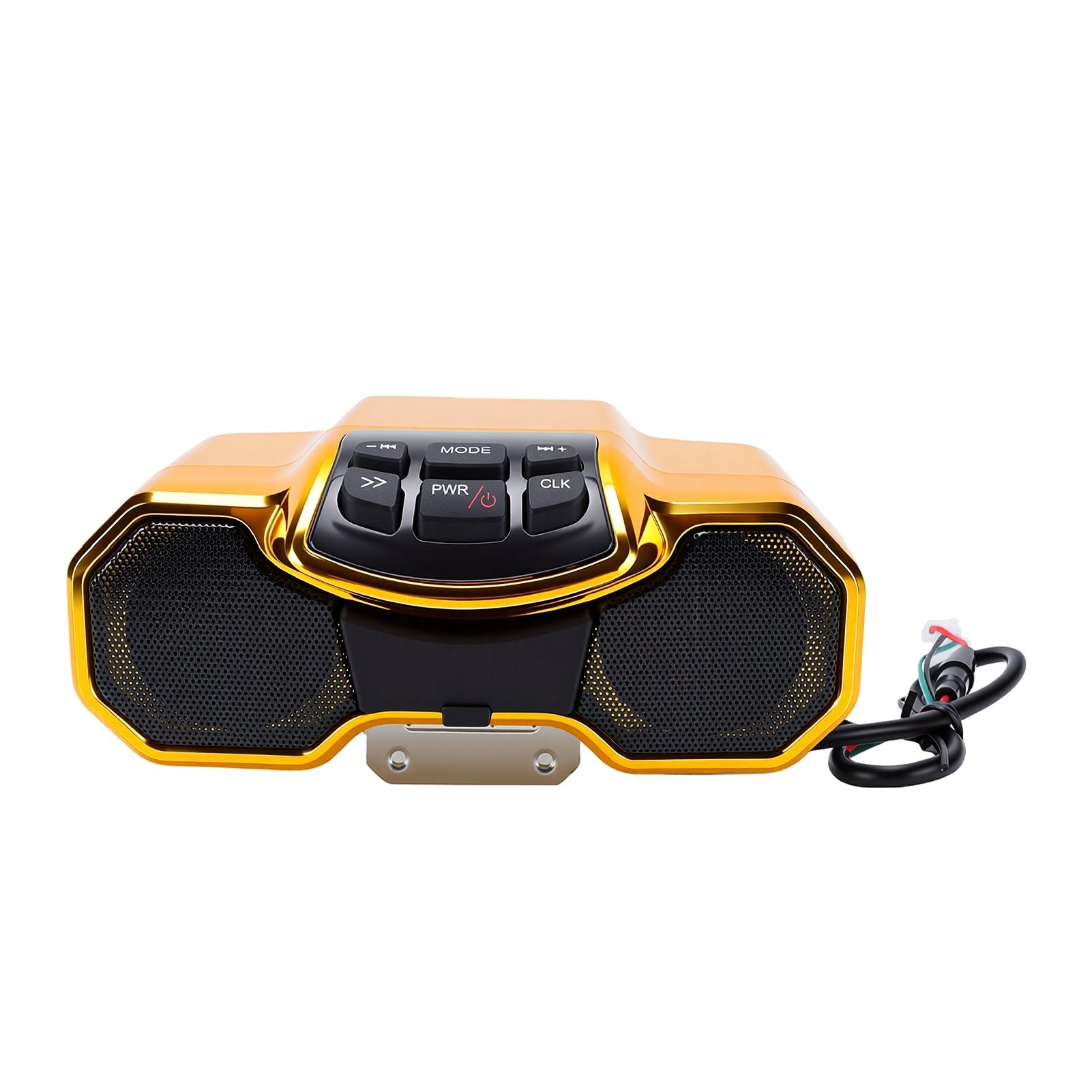 Generic Głośnik Motocyklowy Wodoodporny Subwoofer Bluetooth Odtwarzacz Muzyki do Montażu na Kierownicy 2x10W ABS Metal