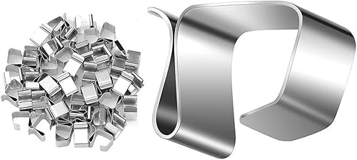 Clips de canalón para colgar luces al aire libre, mini clips de metal para canaletas de luz de Navidad, ganchos de canalón para decoraciones de