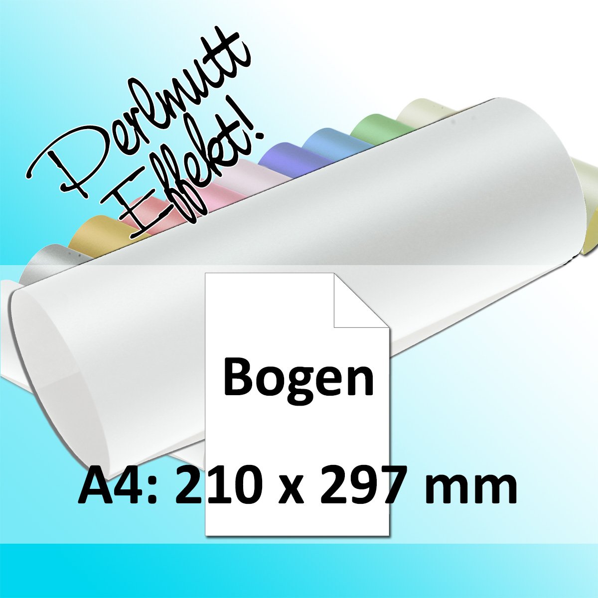50x Artoz Perle - DIN A4 Bogen 120 g/m² - Weiss - glänzendes Papier