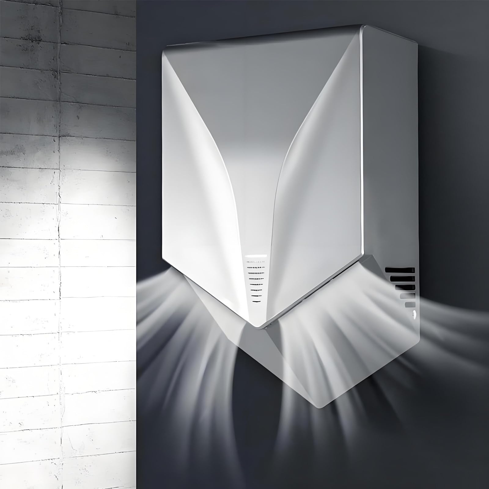 Sèche-mains commercial automatique induction séchage rapide double flux air