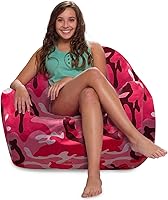Vista 279 de Posh Creations Puf estructurado cómodo para jugar, leer y ver la televisión, Malibu Lounge, tela de lona para colorear, criaturas