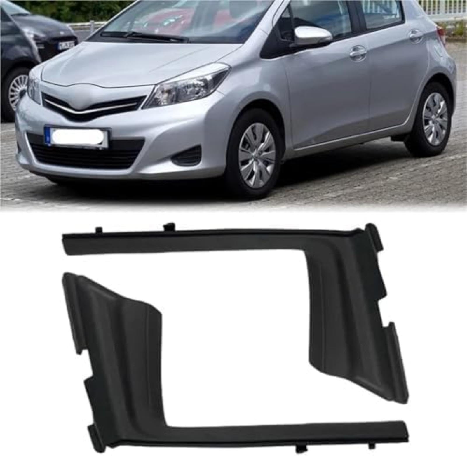 Panele wykończeniowe wycieraczki szyby przedniej 1 dla TOYOTA, dla Yaris 2012-2015 Przednia kratka samochodu Przedłużenie zewnętrzne Wycieraczka przedniej szyby samochodu