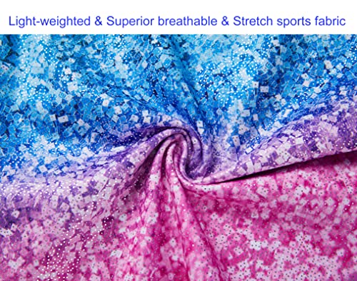 Image of Domusgo Toddler Leotard Gymnastics Long Sleeve, Sparkly Tumbling Dance Leotards for Baby Girls Kids Teens 2-14 Years