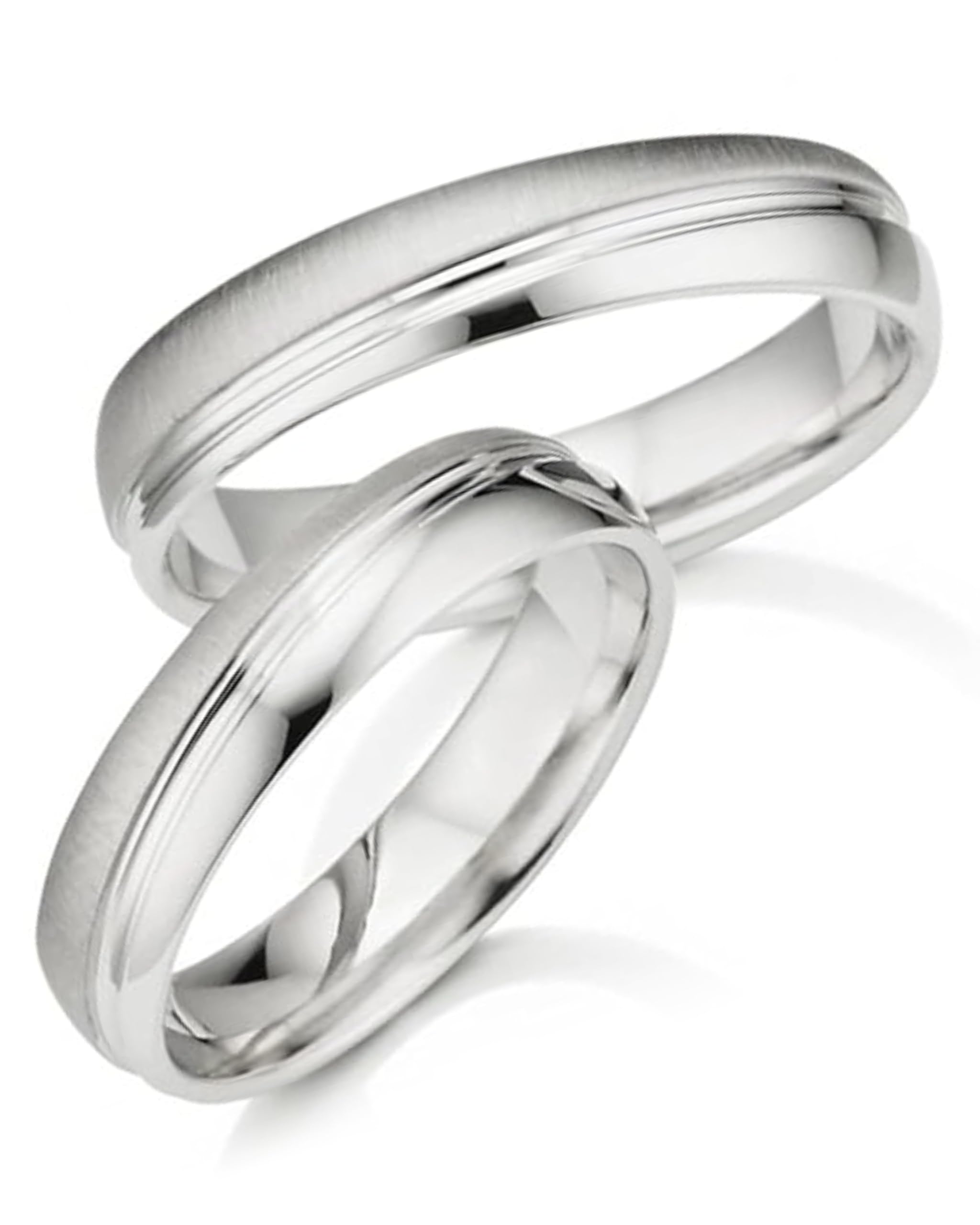 123traumringe Eheringe in 925 Silber I Partnerringe mit Etui & Gravur I Gravierbare Silberringe mit wählbarer Ringgröße 50-70 mm I Hochwertige Verlobungsringe in 4,5 mm Breite & 1,5 mm Stärke I S73