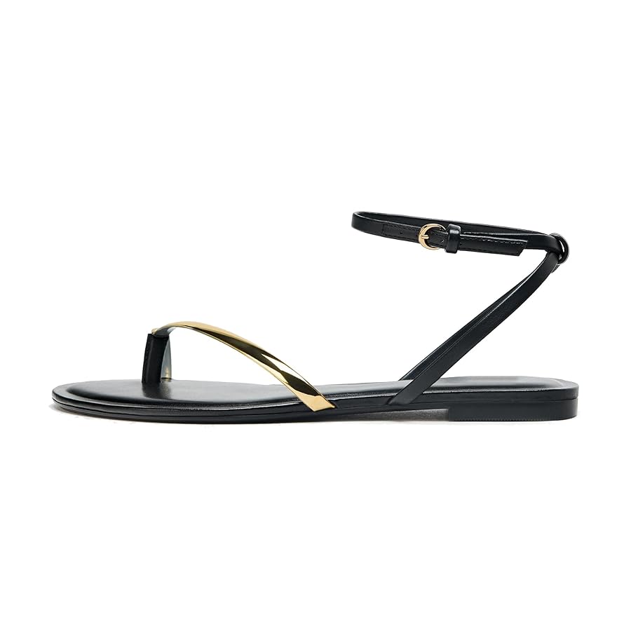 Amazon.com | ATBELL Toe Ring Flats Sandal for Women Black Amazon.com | ATBELL Toe Ring Flats Sandal for Women Black