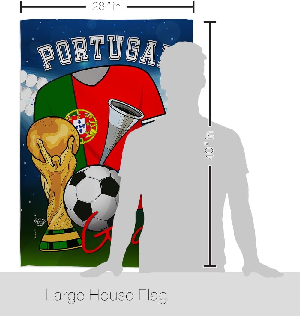 World Cup Portugal Flags Portuguese Banner Room Wall Art Patio Porch Lawn Garden Flag Outdoor Decorations Tapestry Yard Signs FIFA Gifts Sports Fan Trophy Soccer Game Football Made In USA