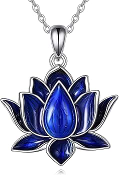Amazon.co.jp: AXOMY ロータスフラワーネックレス スターリング