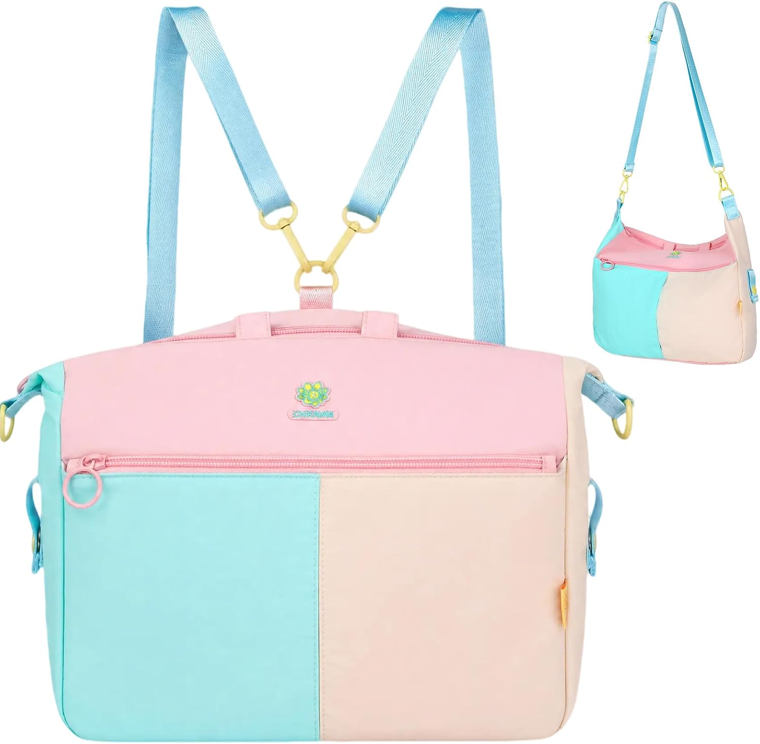 PinkSheep Large Crossbody Bag for Teen Girls,Tween Girls Purses Age 8-14 | Waterproof Travel Handbag with Adjustable Strap 3-in-1 Handle