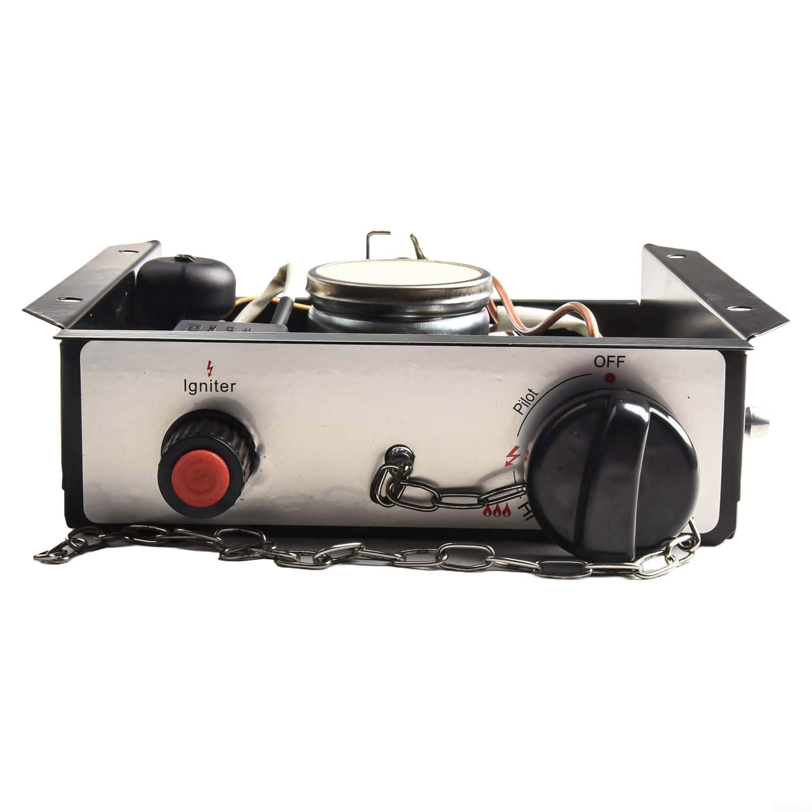 HpLive 47000 BTU Terrassenheizer Brennermodul Ersatz mit Regler Montagesatz für 4-seitigen Glasröhren-Terrassenheizer，quadratische Glasröhren-Terrassenheizung(B)