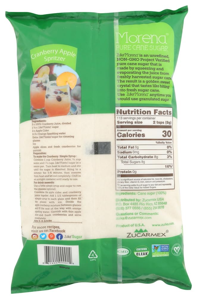Amazon.com: New 824807 Zulka Morena Pure Cane Sugar 2 Lbs (10-Pack