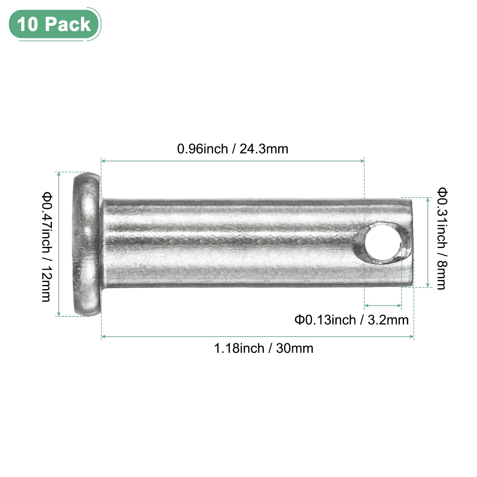 M METERXITY 10-Pack Single Hole Clevis Pins - Image 3