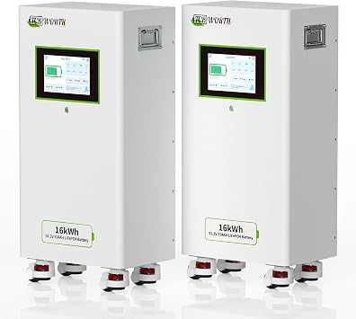 48V 314Ah 2 Pack LiFePO4 Lithium Battery, Home Backup Powerwall with 200A BMS & Dual 125A Circuit Breakers, for Off-Grid, Solar, and Whole-Home Energy Storage