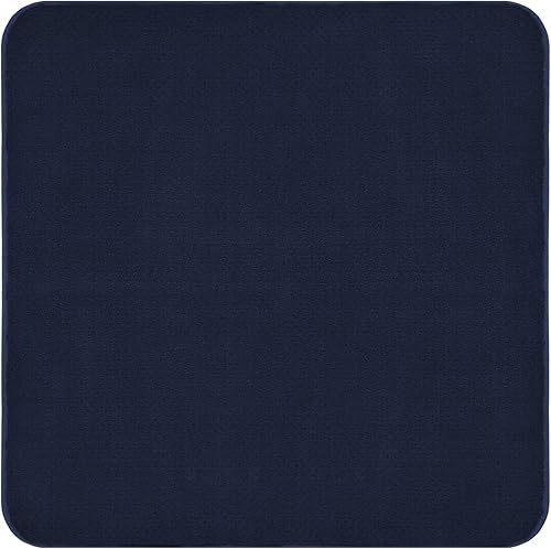 House, Home and More Alfombra antideslizante para interiores, color azul marino, 3 pies x 3 pies