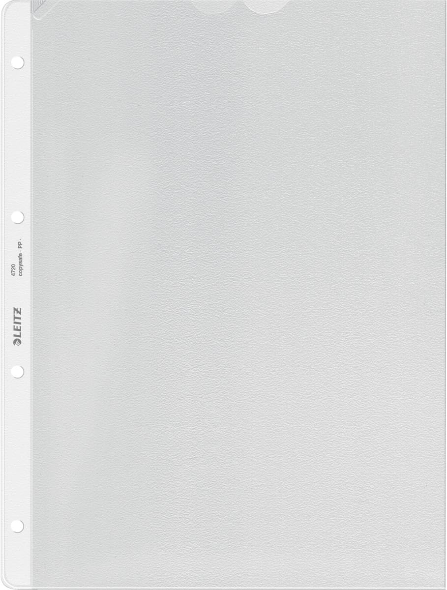 Leitz 4720-00-03 - Funda de plástico (troquelada, A4, 130 my, PP, 100 unidades)