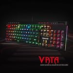 Redragon K580 VATA RGB Mechanical Gaming Keyboard, 104 Keys Gamer Keyboard with Blue Tactile Mechanical Switches, Customizable RGB Backlit, 5 On-Board Macro Keys & Dedicated Media Controls Panel