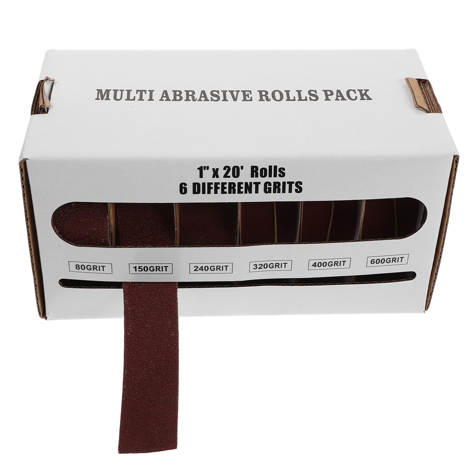 POPETPOP Abrasif pour Meubles Bois Surface Métallique et Verre Boîte Distributrice avec Bande Émeri Extractible Usage Polyvalent