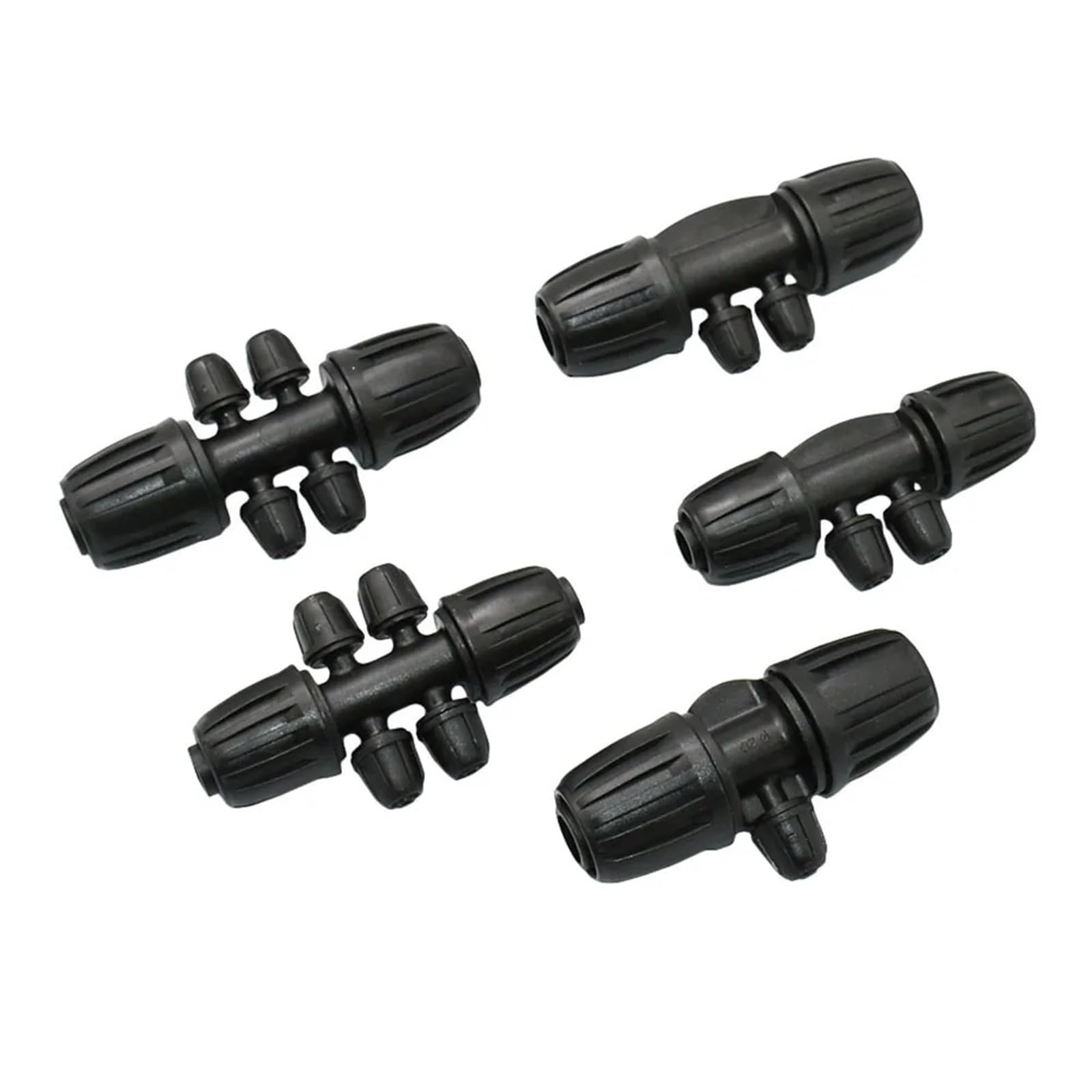 1 pieza de conectores de manguera de PE de 16 mm, 20 mm a 1/4", conector divisor de agua de 1/2/4 vías, tuerca de seguridad de acoplamiento de tubería reducida de 1/2, 3/4 a 4/7 mm(Style D)