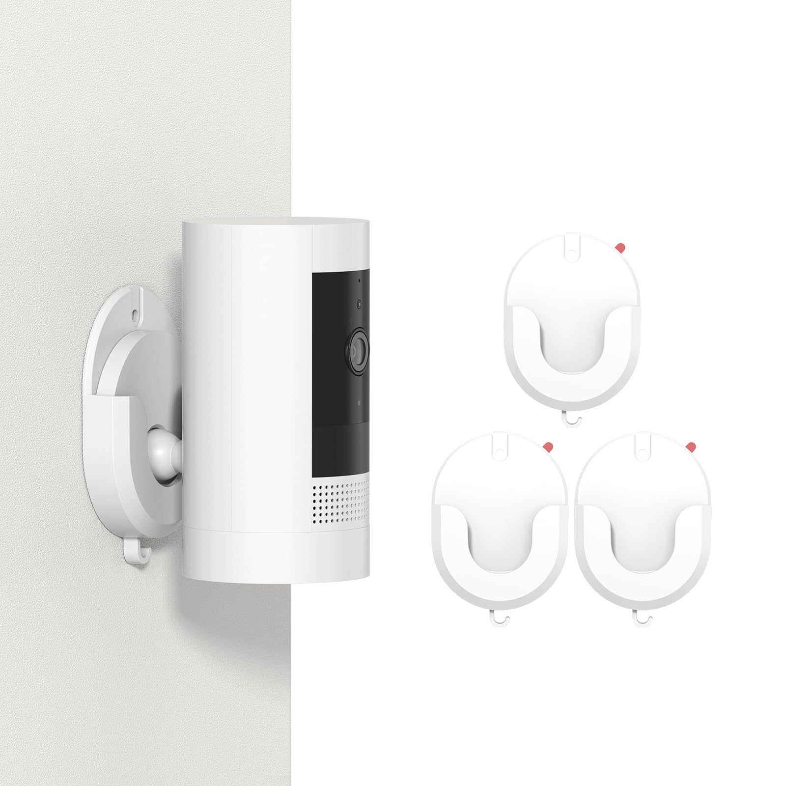 No Drill Mount Compatible With Blink/Ring/Wyze Camera,Fixing Bracket With Strong Self-adhesive Tape Fits for Ring Indoor Cam(1st Gen/2nd Gen)，Ring Stick Up Cam，Blink Camera 4/Blink Indoor/Blink Mini