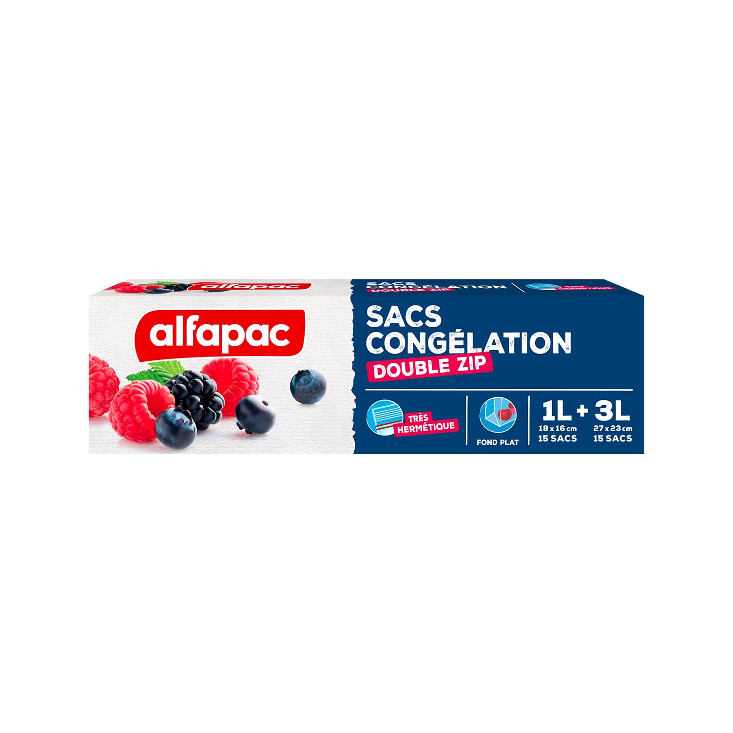 Alfapac Gefrierbeutel Mit Doppelreißverschluss - 10x 3 Liter & 10x 6 Liter, Luftdicht & Wiederverwendbar