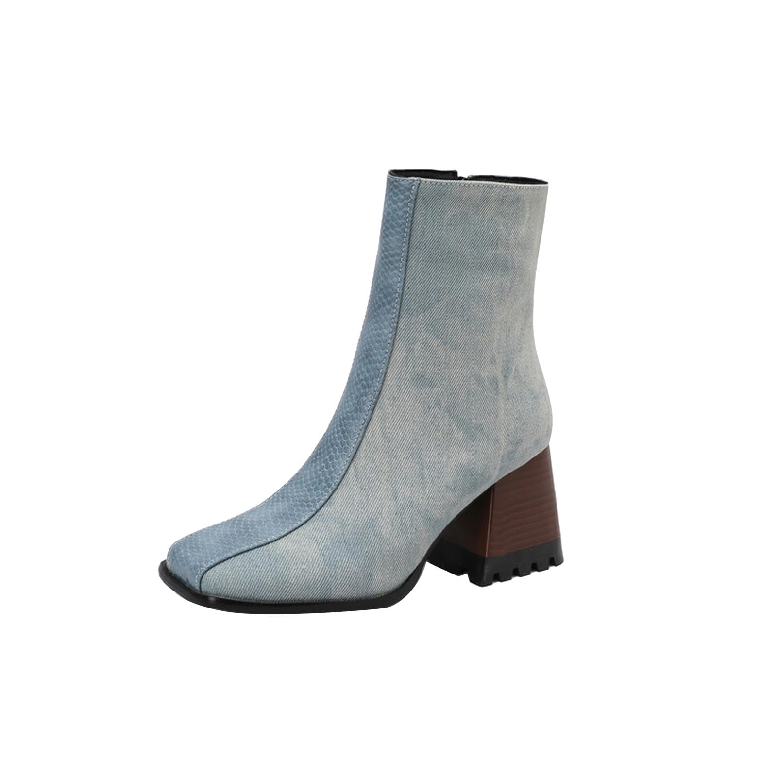 Botines Suela Antideslizante para Calle Botas Europeo Grueso tacón