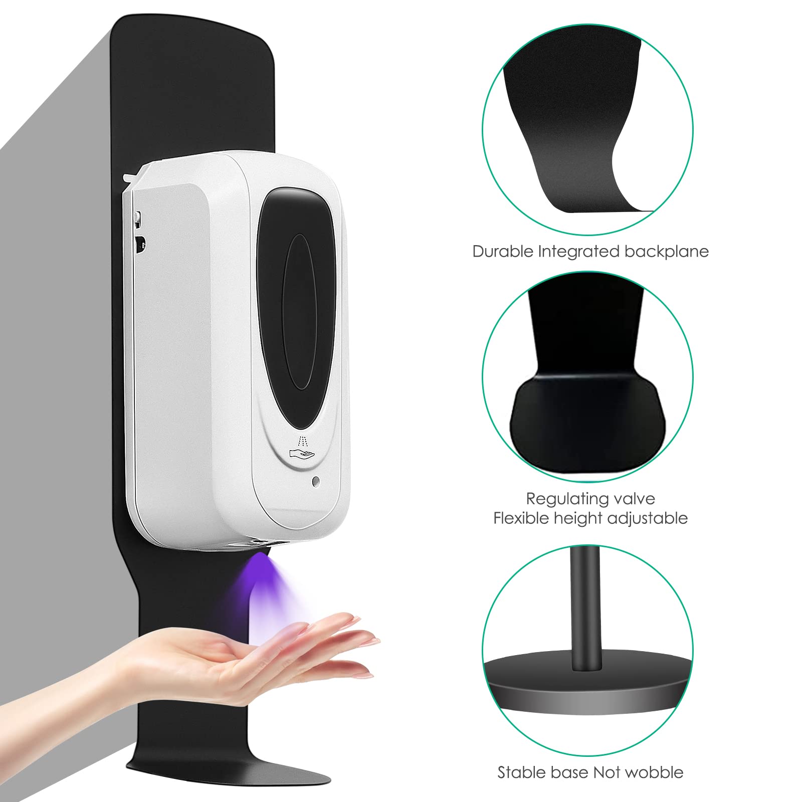 HUKOER Touchless Automatic Hand Sanitizer Dispenser Stand,Portable Hand