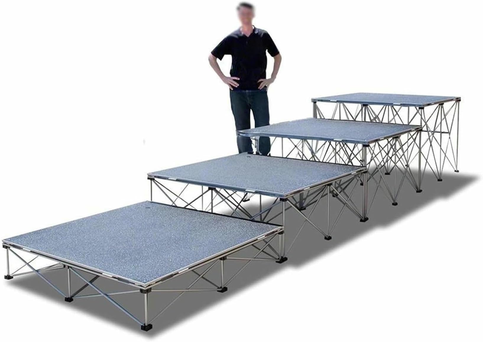 Plataforma Plegable para espectáculos con Plataformas modulares y conectables, Apta para Diversos Eventos, de diseño portátil, Ideal para conciertos y espectáculos al Aire Libre, con Altura