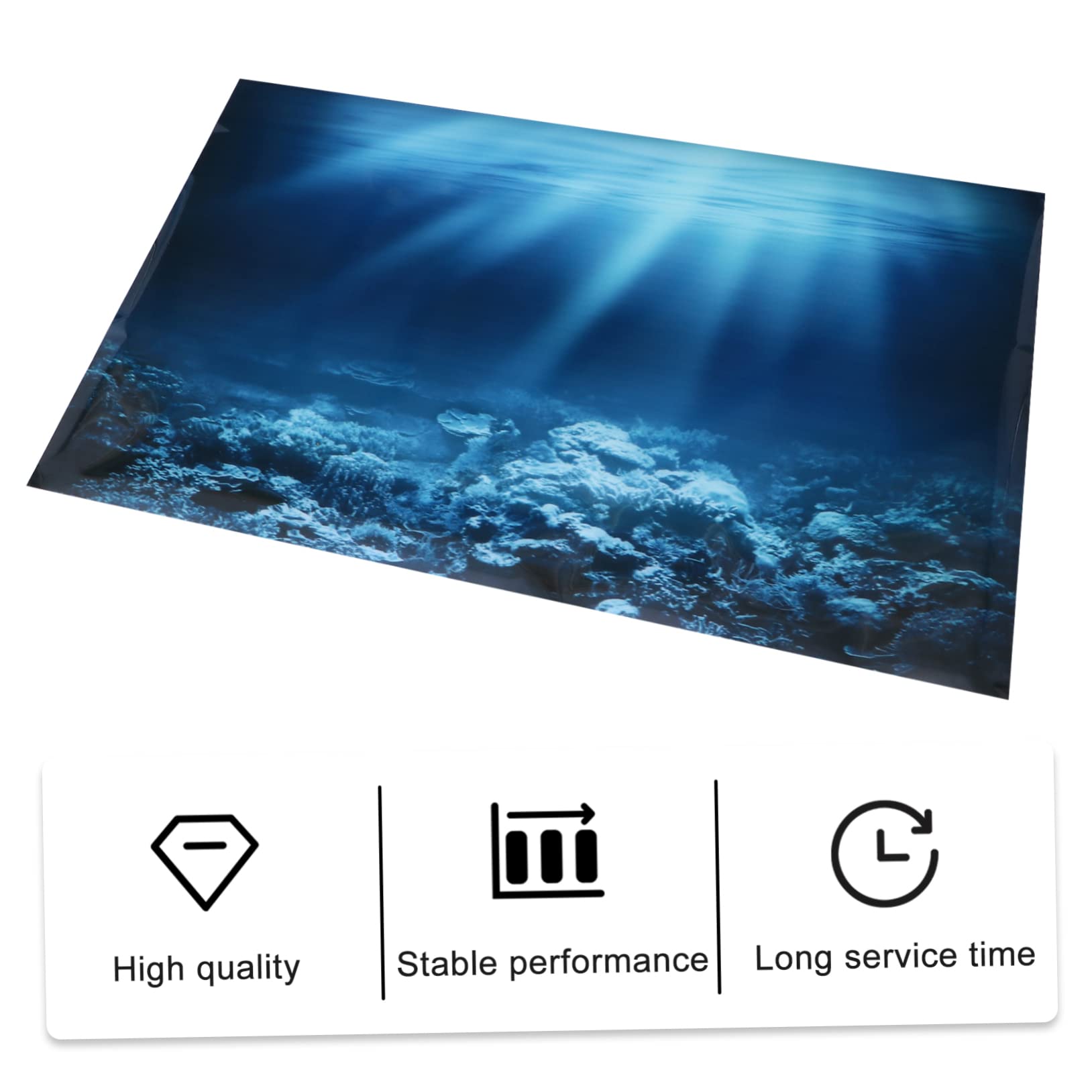 Happyyami 3pièces Autocollant De Fond Aquarium avec Motif De Récif Corallien Décoration Murale pour Aquarium Stickers Adhésifs pour Réservoir De Poissons