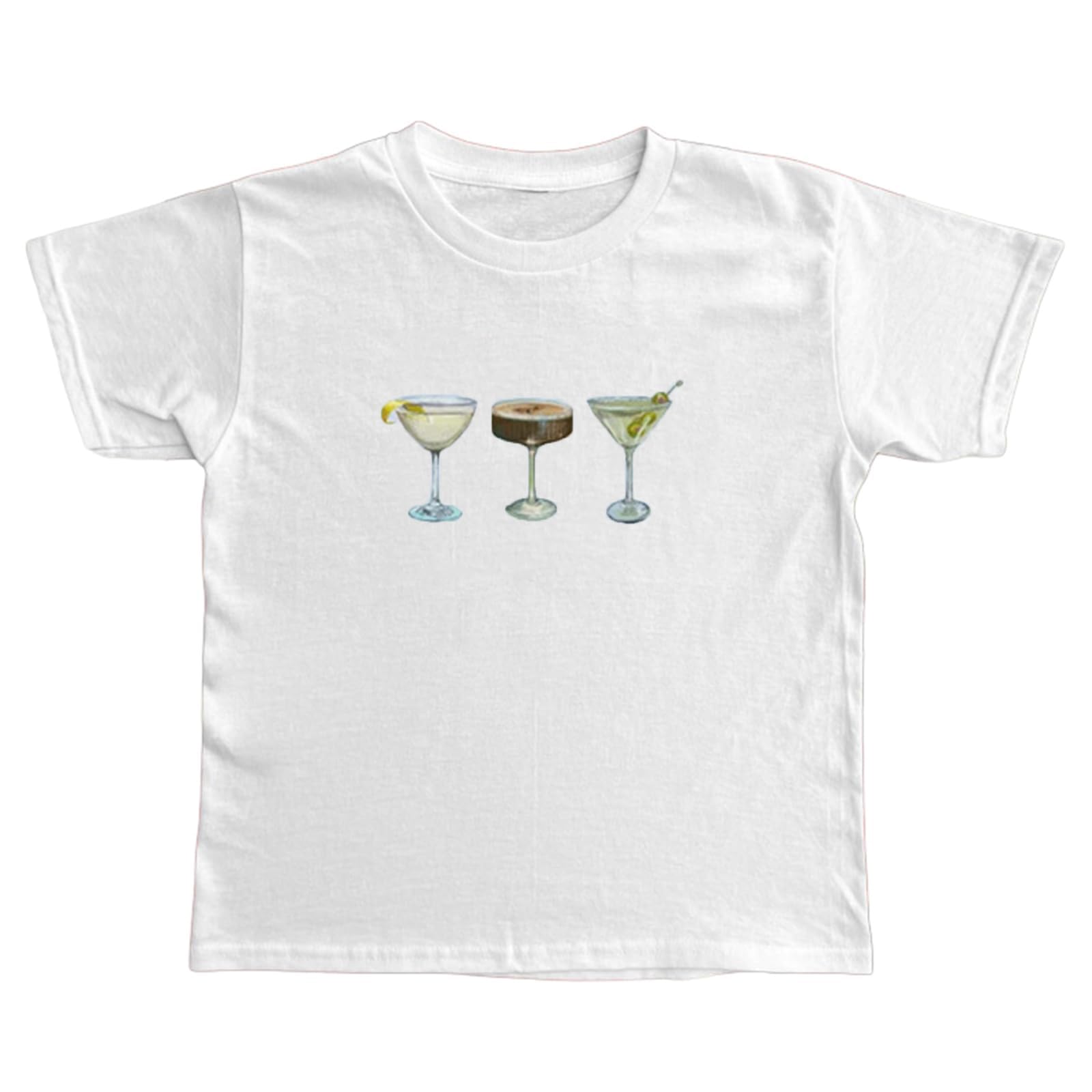 FoidiccxWomen Y2K Aesthetic Graphic Baby Tees Short Sleeve Crewneck Fitted Crop Tops Teen Girl Summer Vintage White T Shirt