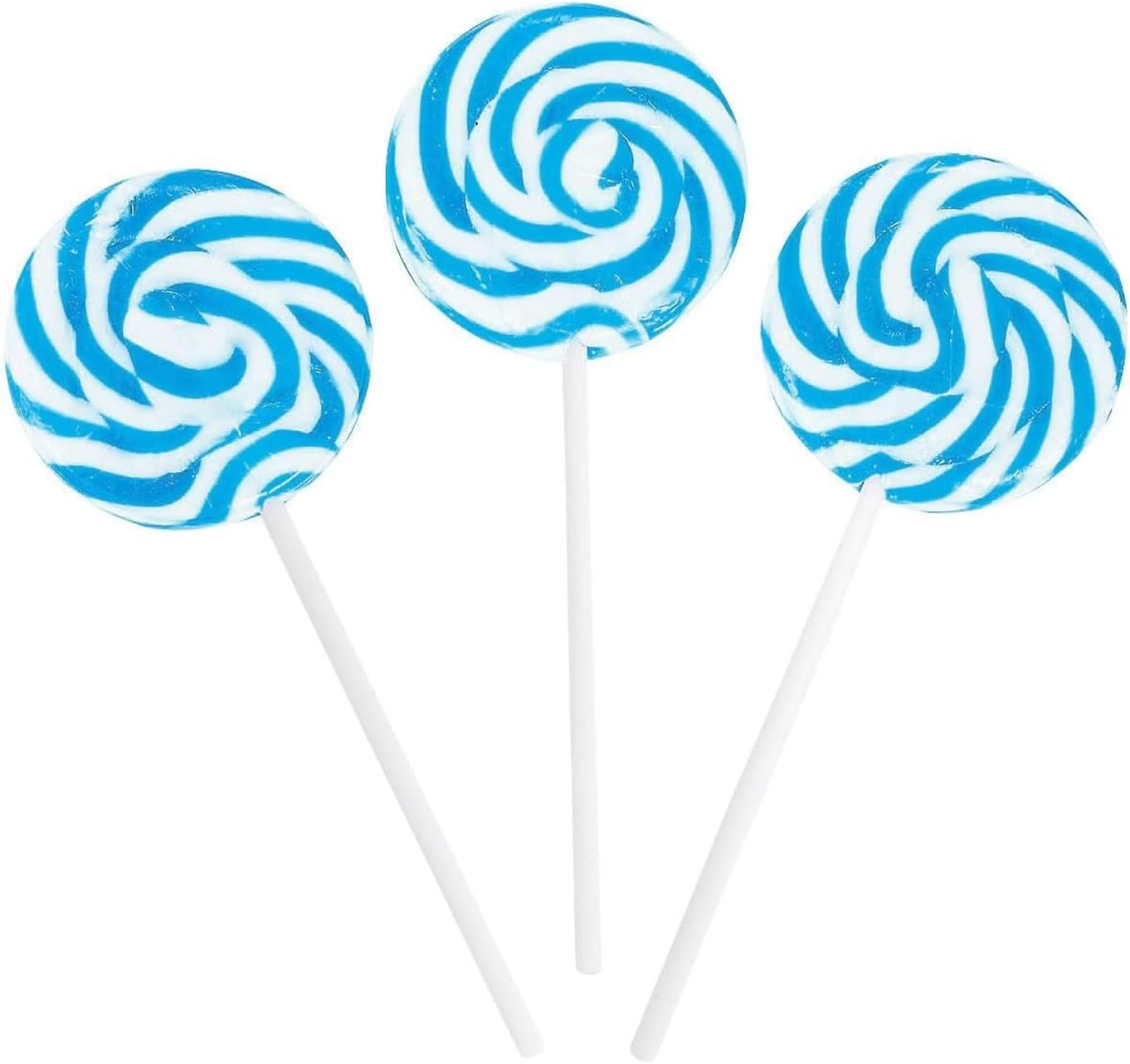 Candy Shop Handmade Blue and White Swirl Lollipops