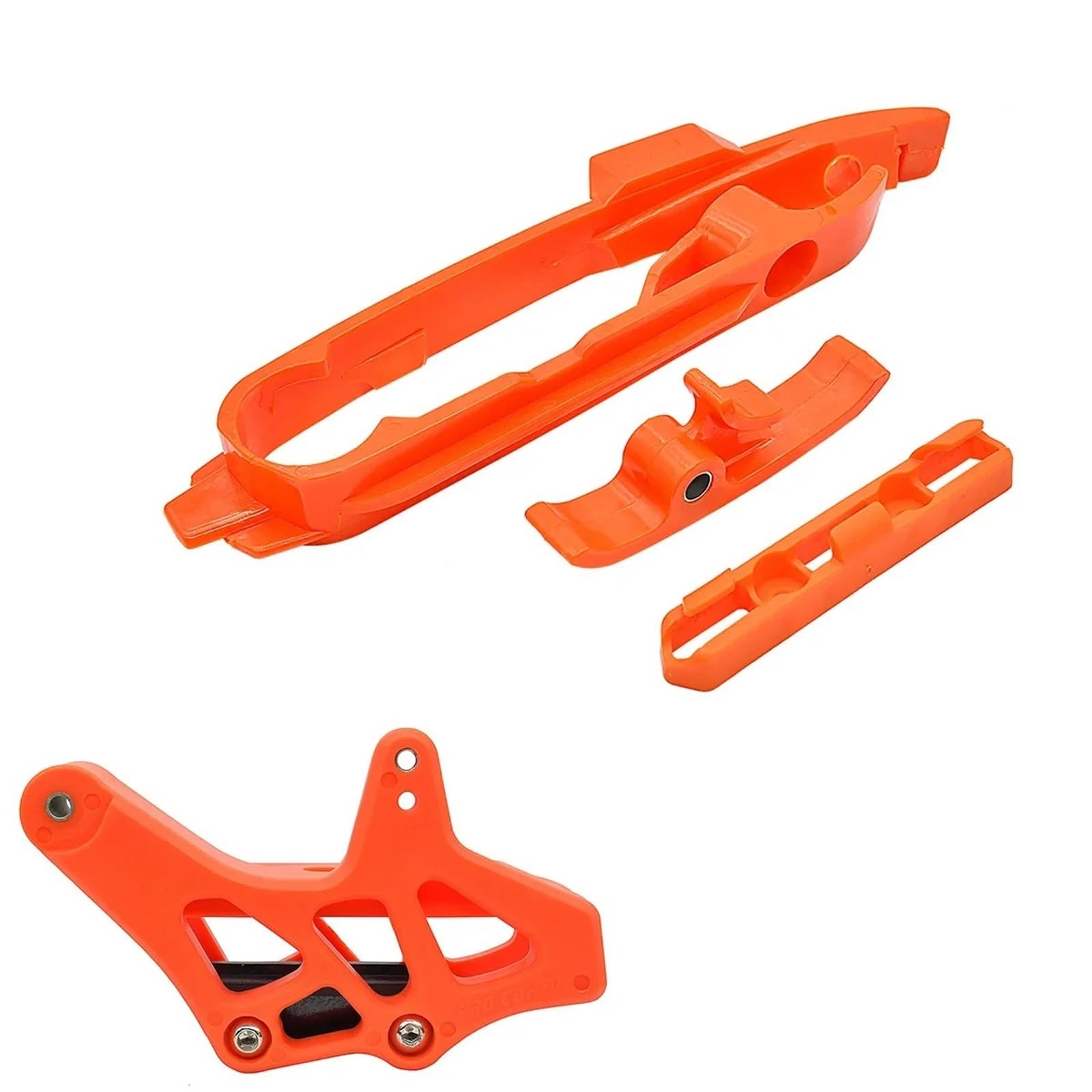 Osłona Wahacza Zestaw suwaka łańcucha wahacza, osłona, zacisk przewodu hamulcowego, pasuje do KTM SX SXF XC XCF 125 200 250 300 350 450 2012-2020 osłona tylnego wahacza(Orange set)