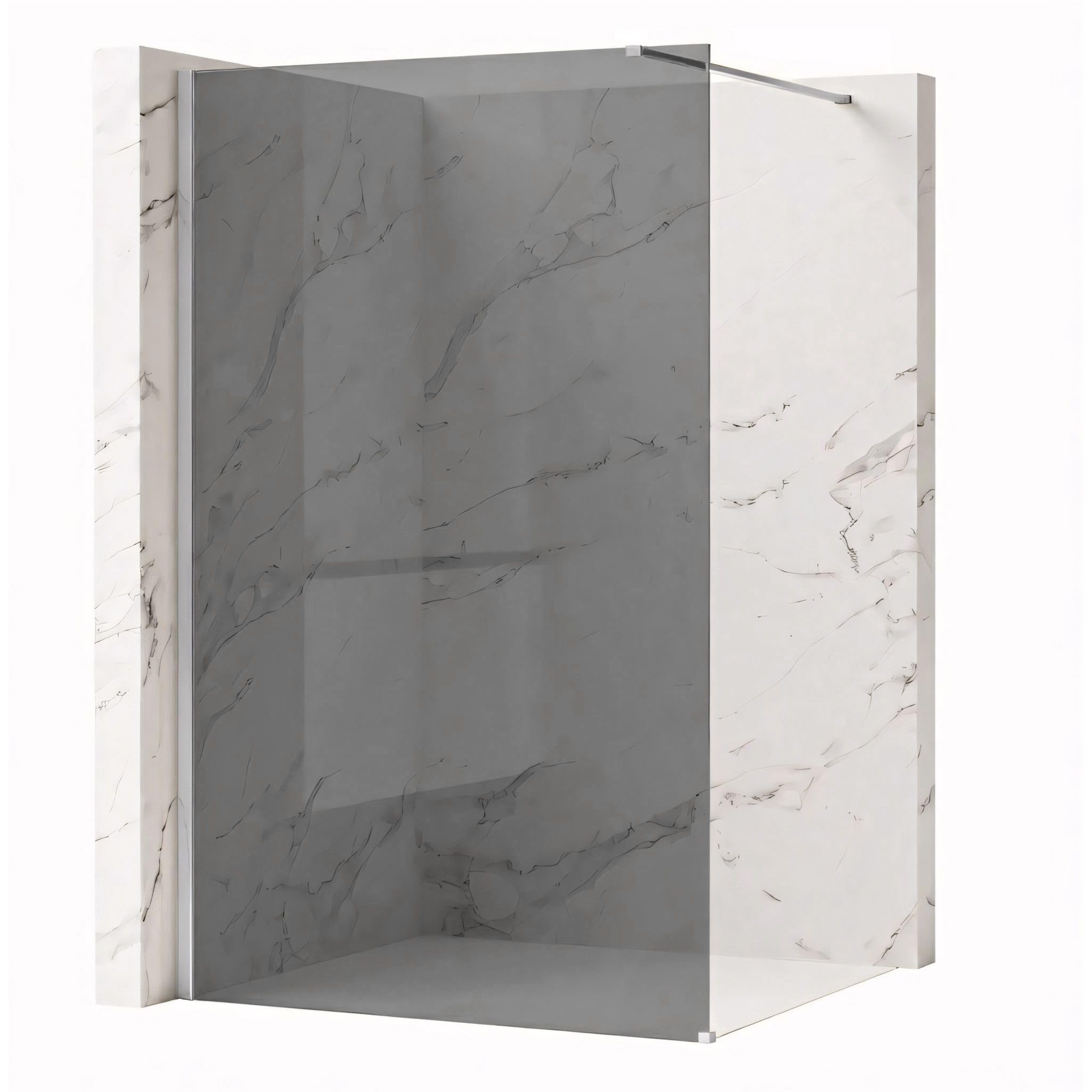 Rea ścianka prysznicowa Flexi Grey 80, Chrom