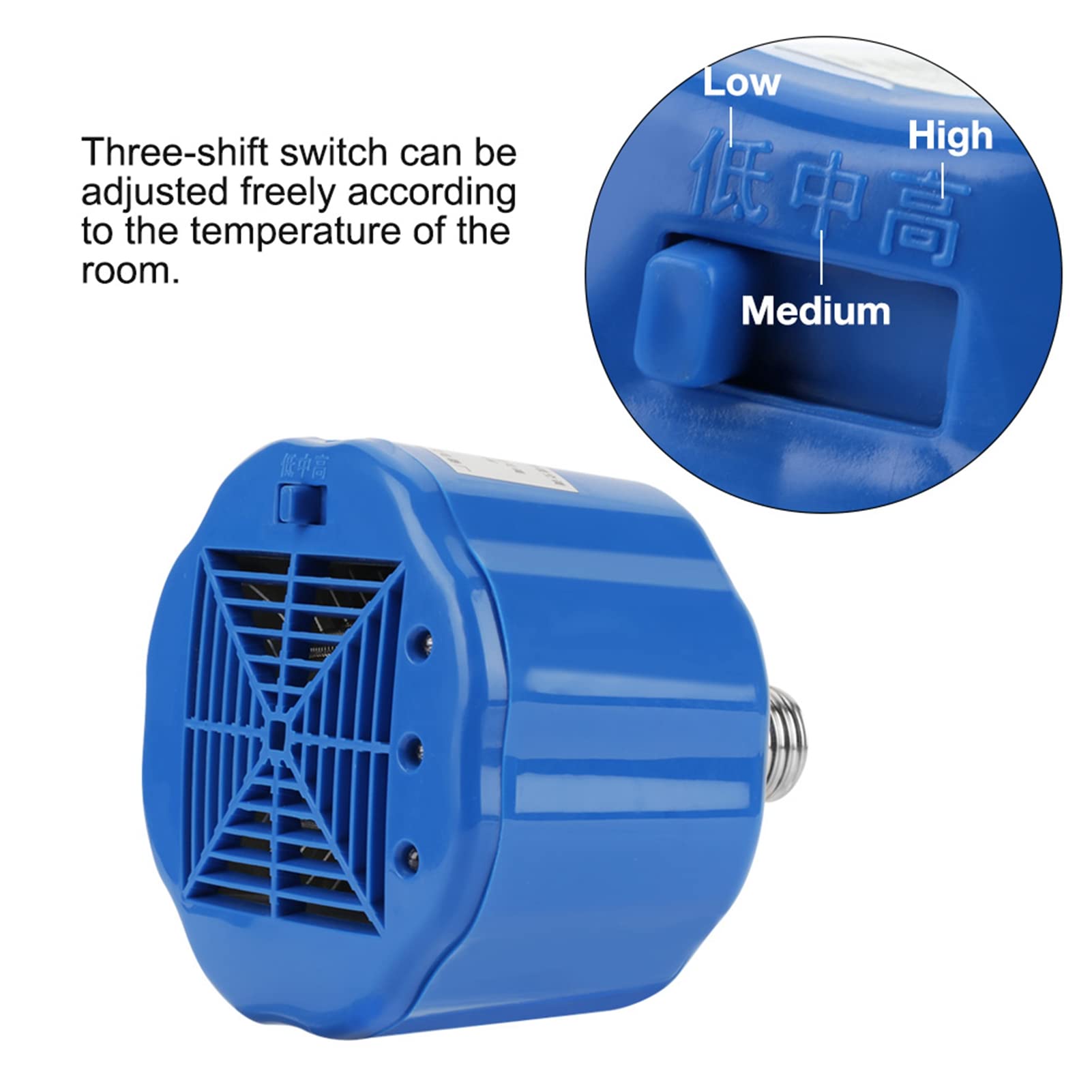 100-300W Lámpara de Calor para Mascotas Pollitos, Lámpara de calor de aves de corral, Lámpara de calentamiento de cultivo para Calentar lechones patitos (Azul)