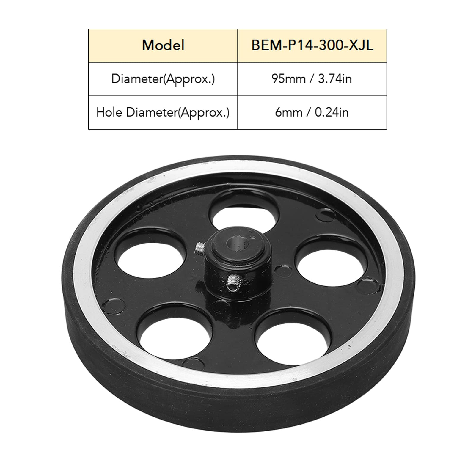 NDNCZDHC Length Counter Wheel 6mm Hole Diameter Measuring Wheel Encoder Meter Measuring Wheel (BEM-P14-300-XJL)