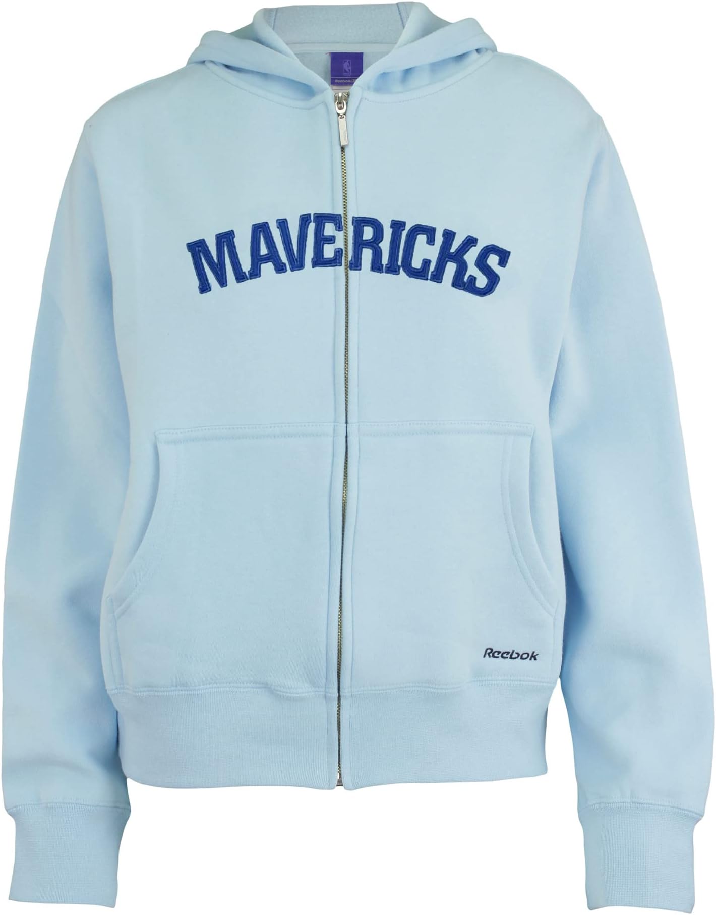 Dallas Maverics NBA-4-Her Junior Womens Hooded Sweatshirt - Glam Hoodie Blue (Large)