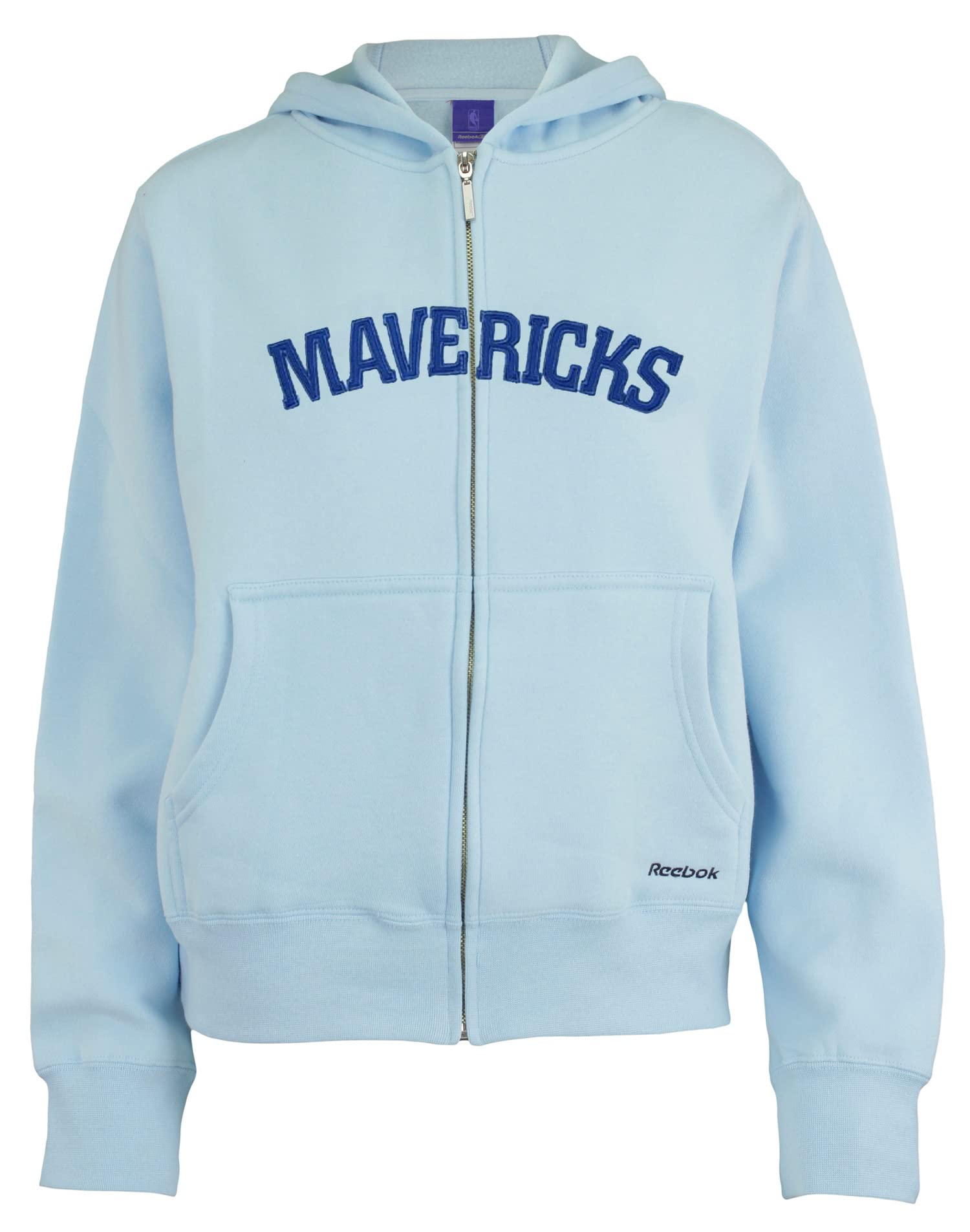 Dallas Maverics NBA-4-Her Junior Womens Hooded Sweatshirt - Glam Hoodie Blue (Large)