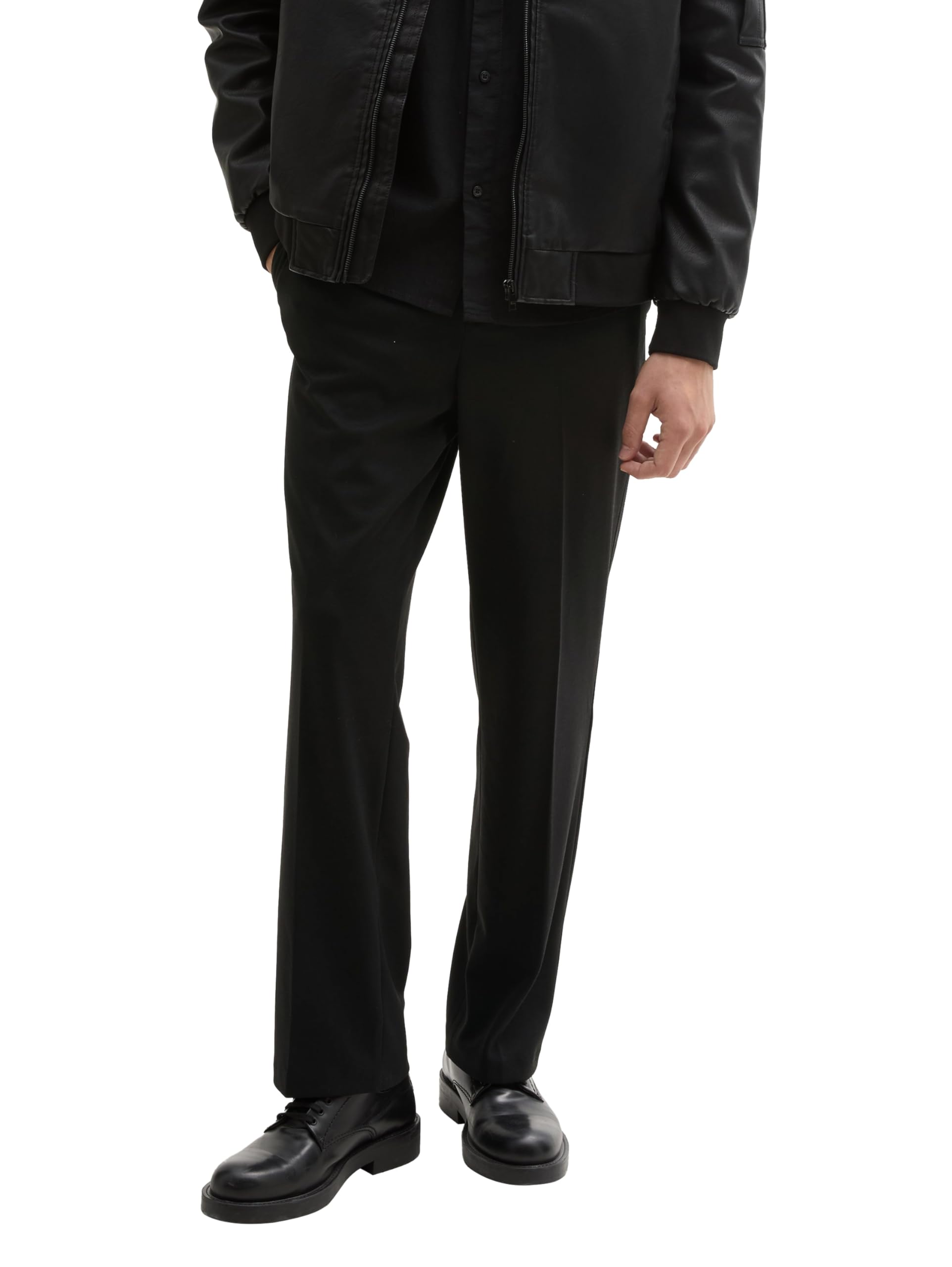 TOM TAILOR Denim Herren Loose Fit Piqué Hose