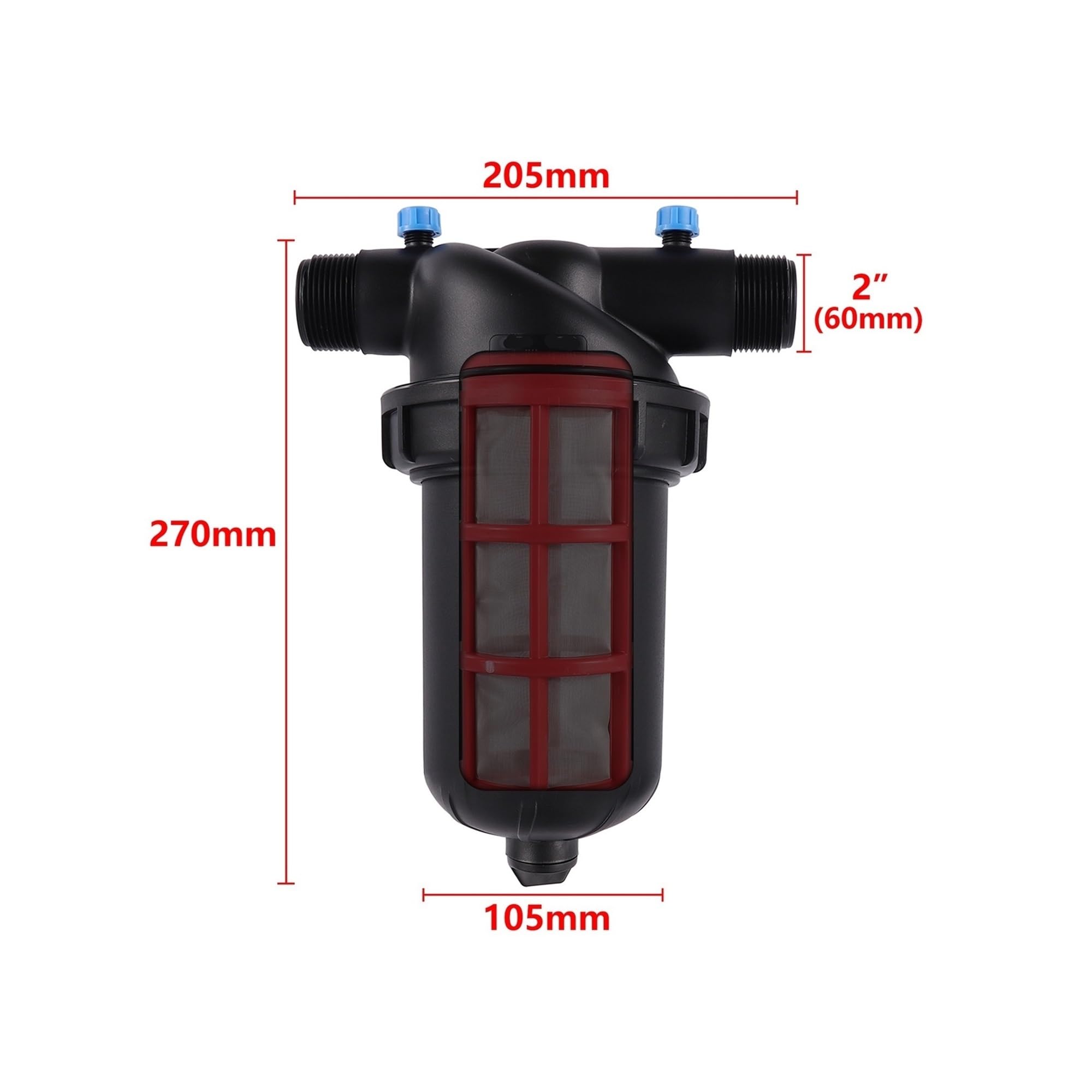 Spruzzatore For Schermo Con Filtro A Rete For Irrigazione Da Giardino 1,25", .5", 2" 120 Mesh Giardinaggio A Goccia Strumenti For Fontane(2 Inch)
