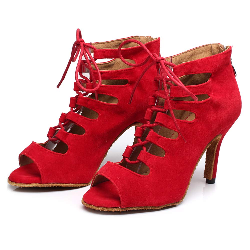 AOQUNFS Tanzschuhe Damen Offen Standard und Latein Salsa Disco Comfort Tanzschuhe,QJ6185