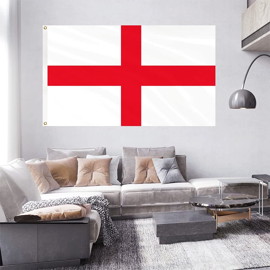 England St. George's Cross Flag - 3' X 5' Polyester, Indoor/Outdoor Use, New With Tags 2 thumbnail image