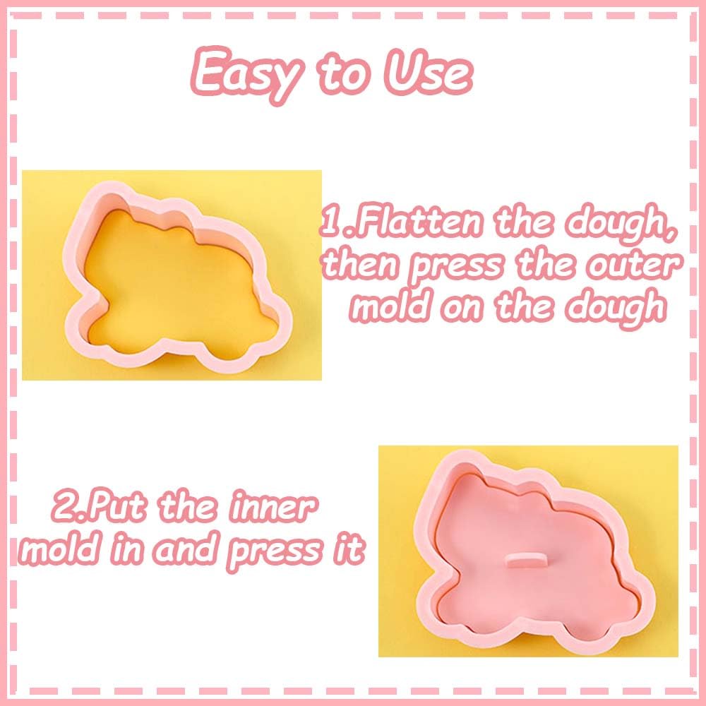 Juego de 8 sellos 3D para galletas de gato, cupcakes, panqueques, tarta de manzana, pastelería, moldes para galletas de frutas y sándwiches para decoraciones de fiesta de gatos 3