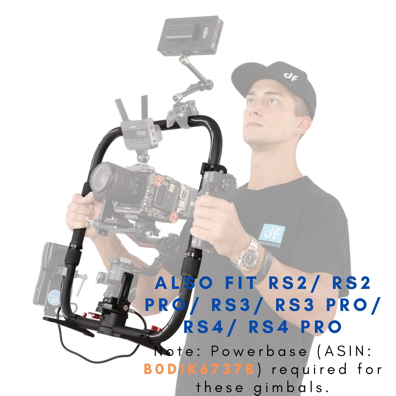 Poignée double anneau pour RS4 Mini, accessoire de nacelle annulaire portable compatible avec DJI RS4 Mini, RS 3 MINI, RS2 PRO, RS3 PRO, RS4 PRO