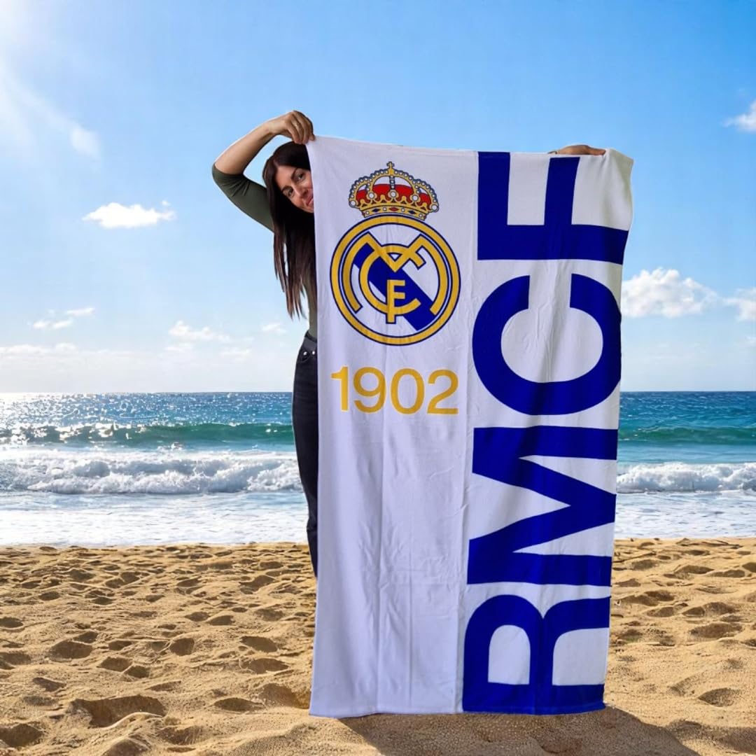 ARDITEX, Toalla Real Madrid, Toalla de Playa Real Madrid de Microfibra, Grande, para Piscina, Tumbona, Baño, Ducha, con Diseño Europeo, 100% Poliéster, 170 x 90 Centímetros, 240 gsm — view 6