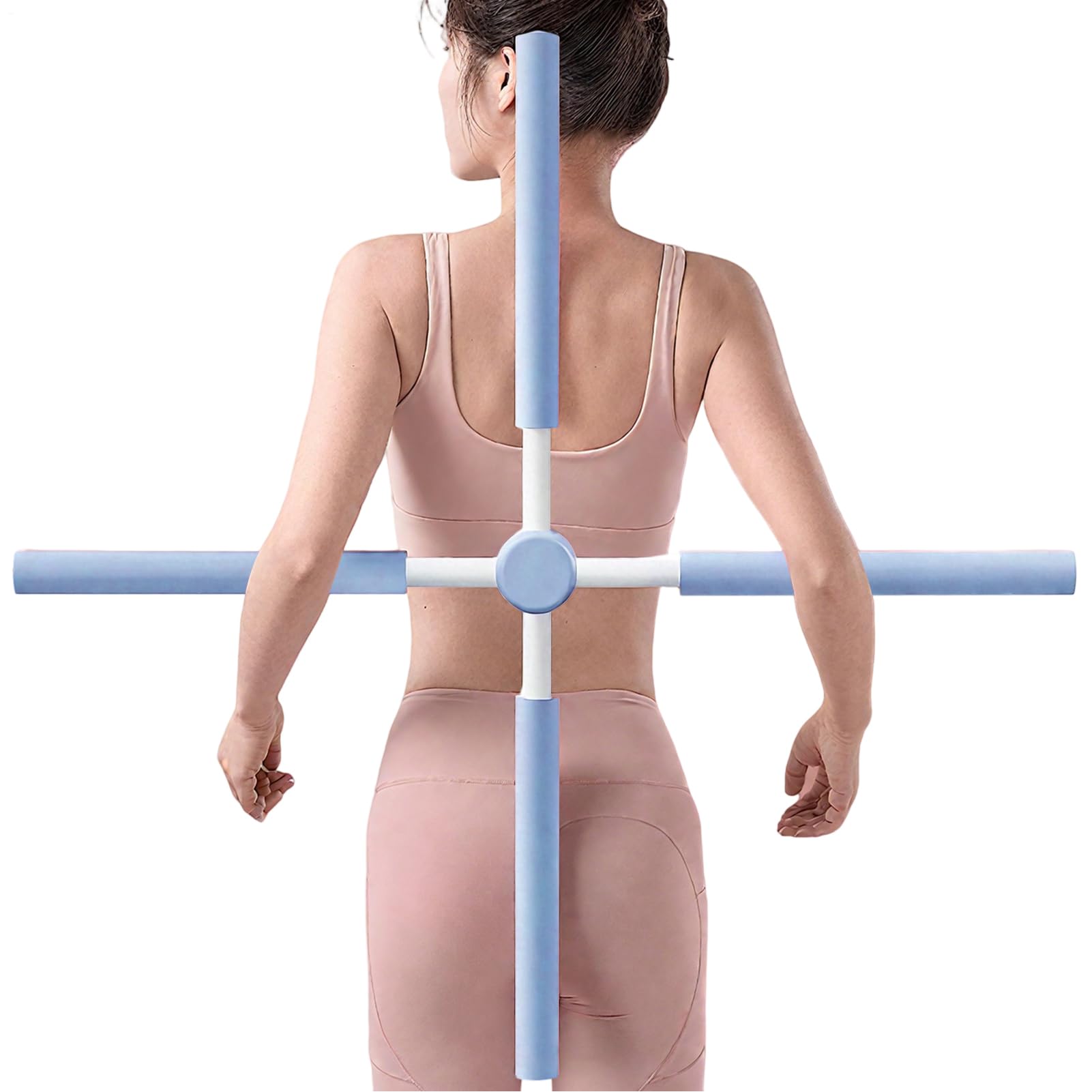 Yoga Stange Haltungskorrektur, Teleskopischer Anti Rundrücken Yoga Stab, Drehbarer Rückenstrecker Für Sculpt Bodybuilding Pilates Training Übungen Erwachsene Jugendliche Und Kinder