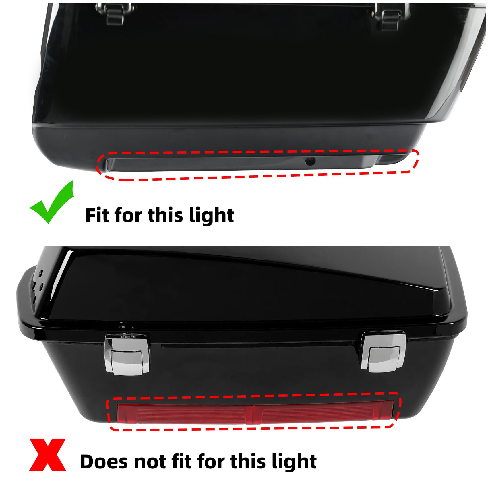 XMT-MOTO King Tour Pack Side Marker Light Kit fits for Harley Davidson Touring Road Glide FLTRX Electra Glide FLHT Road King FLHR Street Glide FLHX 2006-later