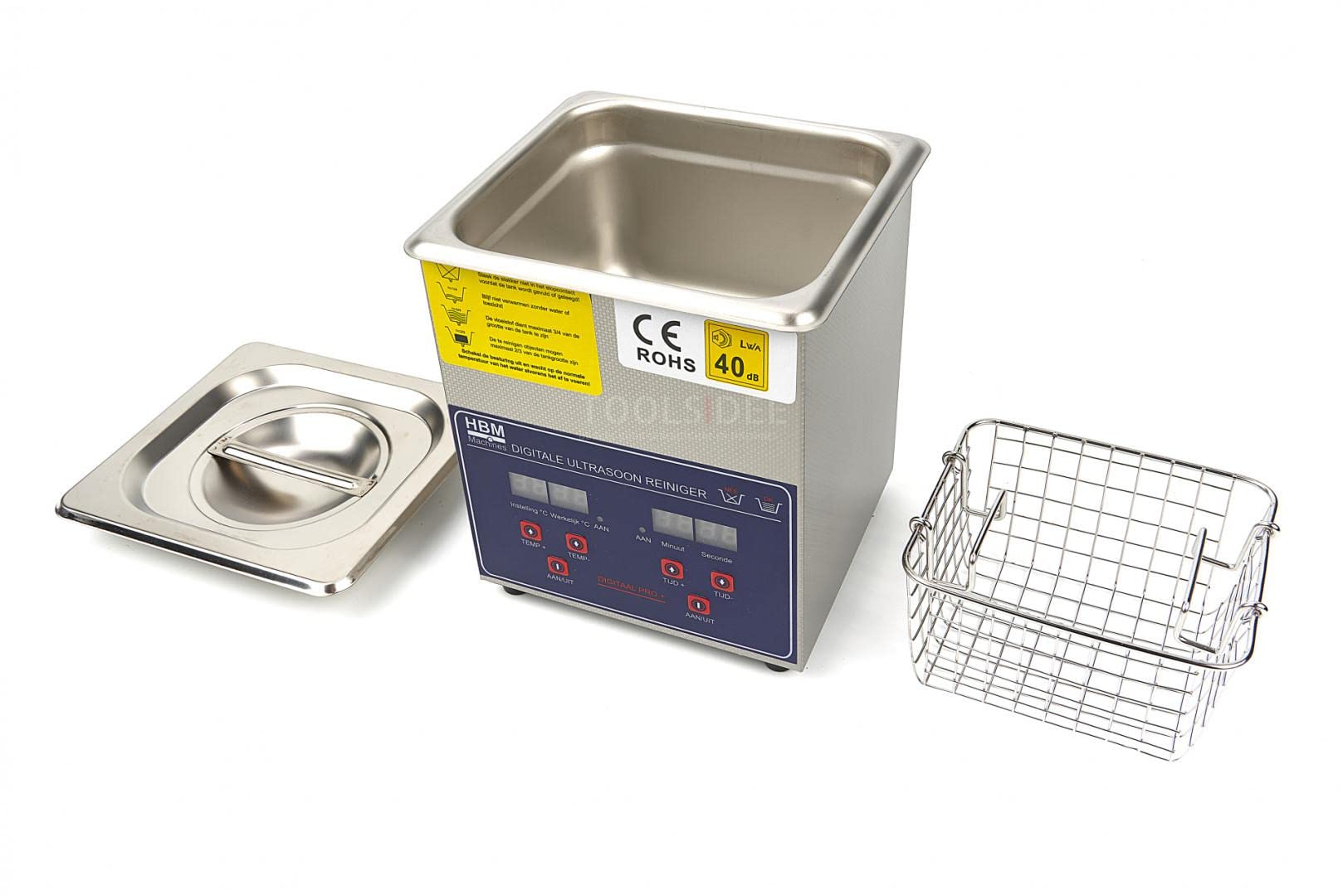 Detergente ad ultrasuoni professionale HBM da 2 litri